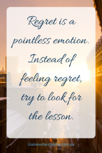 regret is a pointless emotion